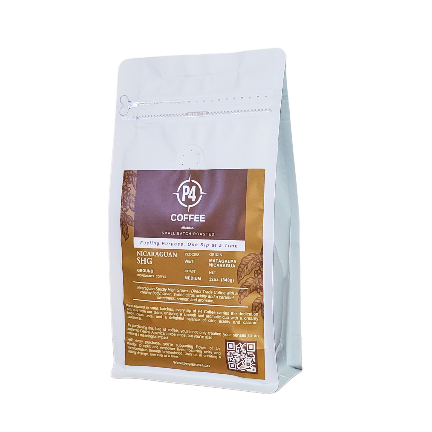 P4 Coffee - Nicaraguan SHG Medium Roast 12oz Bag