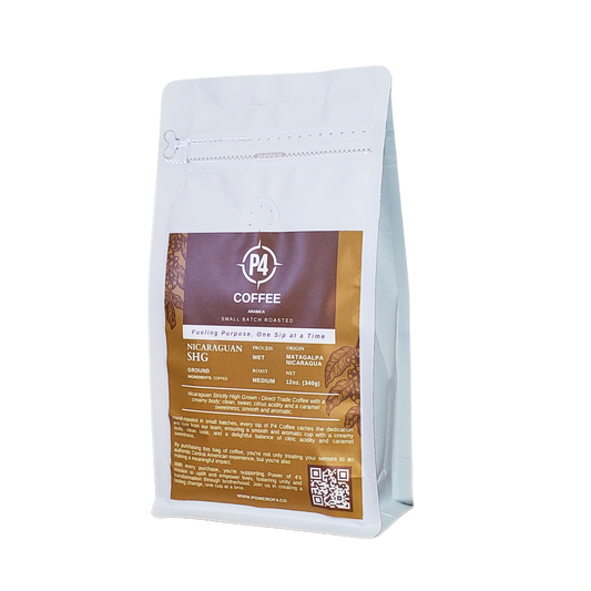 P4 Coffee - Nicaraguan SHG Medium Roast 12oz Bag