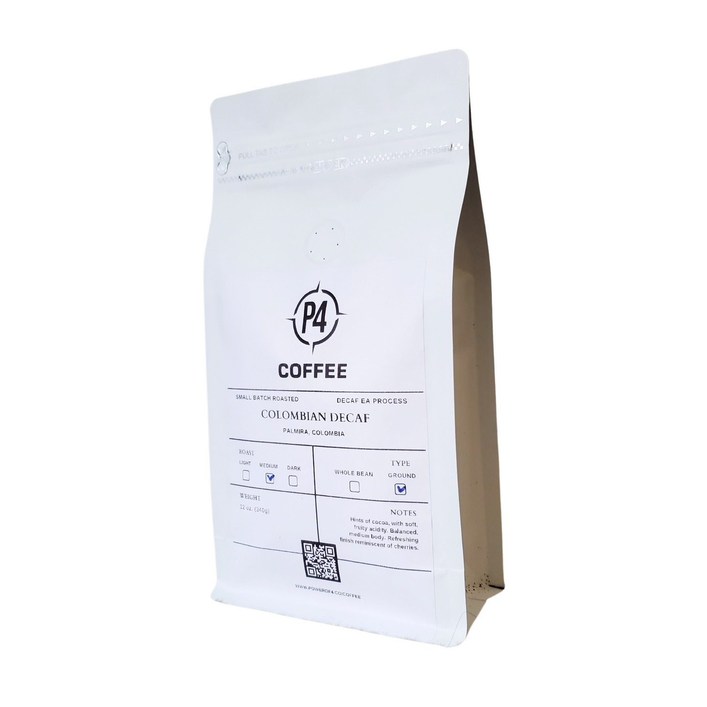 P4 Coffee - Colombian EA Process Decaf 12oz Bag